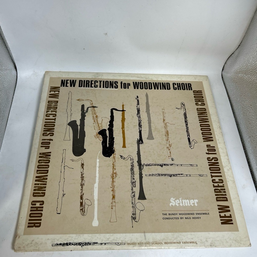 Selmer Vinyl Record New Directions for Woodwind Choir Cover Art Ensemble Vintage